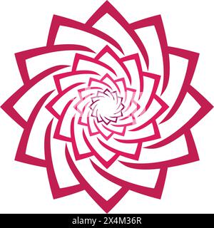 Belle conception d'illustration vectorielle de logo de fleur Illustration de Vecteur