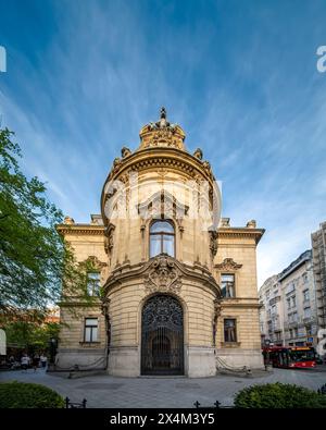 La bibliothèque Szabo Ervin à Budapest, Hongrie de l'extérieur. Banque D'Images