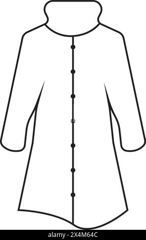 Conception de modèle d'illustration vectorielle d'icône Raincoat Illustration de Vecteur