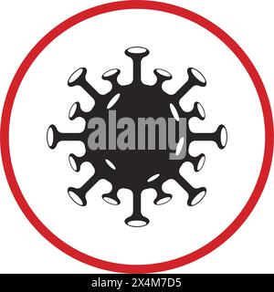 Icône d'épidémie de variole de singe ou icône de pandémie, conception de modèle d'illustration vectorielle Illustration de Vecteur