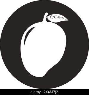 Logo de fruit de mangue, conception de symbole d'illustration vectorielle Illustration de Vecteur