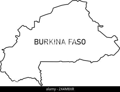 BURKINA FASO icône de vecteur d'illustration de la carte conception de symbole Illustration de Vecteur