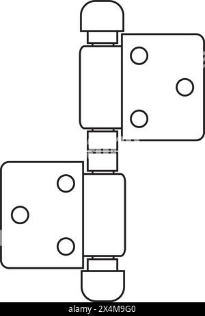 Conception de symbole d'illustration vectorielle d'icône de charnière de porte Illustration de Vecteur