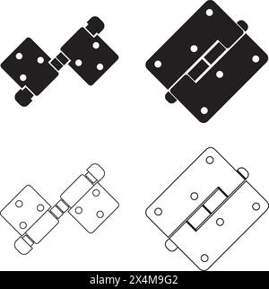 Conception de symbole d'illustration vectorielle d'icône de charnière de porte Illustration de Vecteur