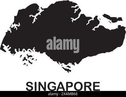 SINGAPOUR carte logo vecteur illustration design de symbole Illustration de Vecteur