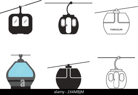 conception de symbole d'illustration vectorielle d'icône funiculaire Illustration de Vecteur