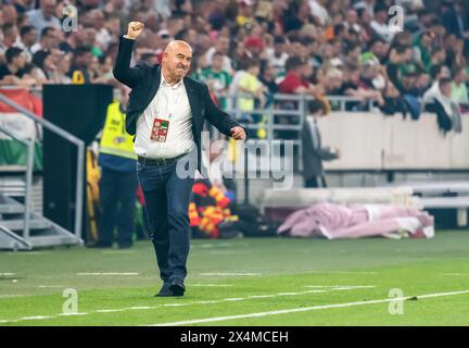 Budapest, Hongrie – 11 mai 2022. L'entraîneur de Ferencvaros Stanislav Cherchesov lors de la finale de la Coupe de Hongrie 2021/22 Ferencvaros vs Paks (3-0). Banque D'Images