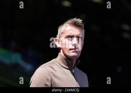 Kieran McKenna, manager d'Ipswich Town, lors du Sky Bet Championship match à Portman Road, Ipswich. Date de la photo : samedi 4 mai 2024. Banque D'Images