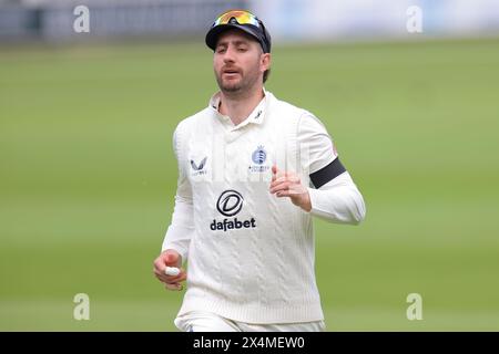 Londres. 4 mai 2024. Stephen Eskinazi (28 Middlesex) en action lors de la deuxième journée du County Championship Division Two match entre le Middlesex et le Leicestershire au Lord’s Cricket Ground. Crédit : Matthew Starling / Alamy Live News Banque D'Images