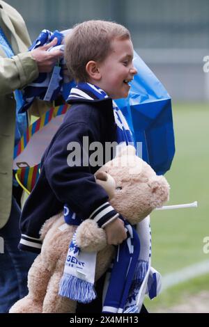 Gand, Belgique. 04 mai 2024. Cette photo montre un match de football entre KAA Gent Ladies et Club YLA, samedi 04 mai 2024 à la Chillax Arena de Gand, le jour 7 du play-off Group A de la compétition féminine de Super League. BELGA PHOTO KURT DESPLENTER crédit : Belga News Agency/Alamy Live News Banque D'Images