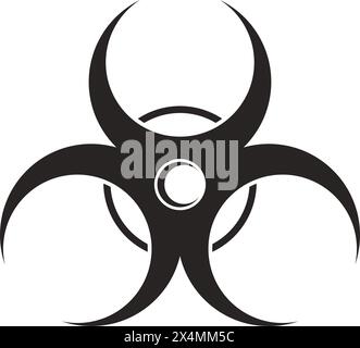 Modèle de logo d'illustration vectorielle d'icône de danger biologique Illustration de Vecteur