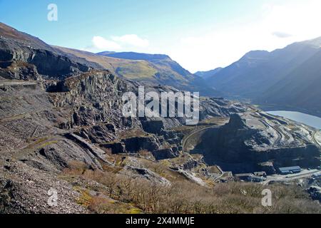 Carrière d'ardoise Dinorwig, Snowdonia Banque D'Images