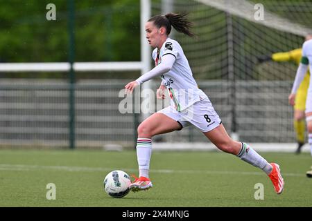 Oud Heverlee, Belgique. 04 mai 2024. Marie Detruyer (8 ans) de l'OHL photographiée lors d'un match de soccer féminin entre Oud Heverlee Leuven et RSC Anderlecht le 7e jour des play offs de la saison 2023 - 2024 de la Super League belge des femmes du Lotto, le samedi 4 mai 2024 à Oud Heverlee, Belgique . Crédit : Sportpix/Alamy Live News Banque D'Images