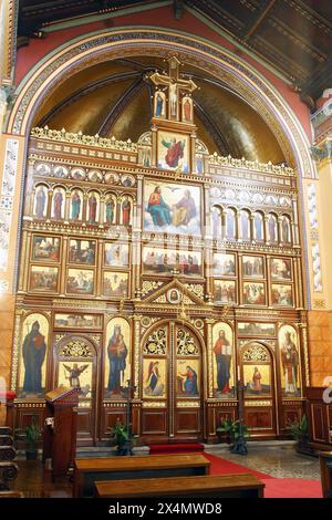 La co-cathédrale grecque catholique des Saints Cyril et Methodius à Zagreb, en Croatie Banque D'Images