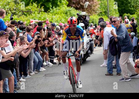 Torino, Italie. 04 mai 2024. GHEBREIGZABHIER Amanuel (LIDL-TREK ) pendant l'étape 1 du Giro d'Italia de Venaria Reale à Turin, 4 mai 2024 Italie. (Photo de Fabio Ferrari/LaPresse) crédit : LaPresse/Alamy Live News Banque D'Images