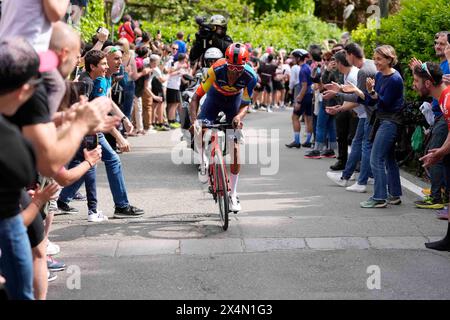 Torino, Italie. 04 mai 2024. GHEBREIGZABHIER Amanuel (LIDL-TREK ) pendant l'étape 1 du Giro d'Italia de Venaria Reale à Turin, 4 mai 2024 Italie. (Photo de Fabio Ferrari/LaPresse) crédit : LaPresse/Alamy Live News Banque D'Images