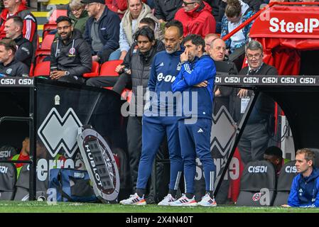 Nuno Espírito Santo manager de Nottingham Forest lors du match de premier League Sheffield United vs Nottingham Forest à Bramall Lane, Sheffield, Royaume-Uni, 4 mai 2024 (photo de Cody Froggatt/News images) Banque D'Images