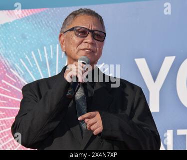 Yokohama, Japon. 04 mai 2024. Le réalisateur Takashi Miike assiste à la cérémonie d'ouverture du Festival international du film de Yokohama dans la préfecture de Kanagawa, au Japon, le samedi 4 mai 2024. Photo de Keizo Mori/UPI crédit : UPI/Alamy Live News Banque D'Images