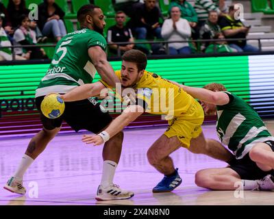 Lisbonne, Portugal. 04 mai 2024. Lisbonne, Portugal, 04 mai 2024 : Filipe Monteiro (26 ABC) en action lors du match Campeonato Nacional entre Sporting CP et ABC au Pavilhao Joao Rocha à Lisbonne, Portugal. (Pedro Porru/SPP) crédit : SPP Sport Press photo. /Alamy Live News Banque D'Images
