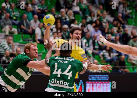 Lisbonne, Portugal. 04 mai 2024. Lisbonne, Portugal, 04 mai 2024 : Filipe Monteiro (26 ABC) en action lors du match Campeonato Nacional entre Sporting CP et ABC au Pavilhao Joao Rocha à Lisbonne, Portugal. (Pedro Porru/SPP) crédit : SPP Sport Press photo. /Alamy Live News Banque D'Images