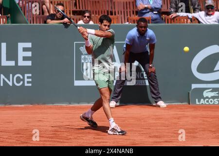 Aix en Provence, France. 04 mai 2024. © PHOTOPQR/LA PROVENCE/CYRIL SOLLIER ; Aix-en-Provence ; 04/05/2024 ; Tennis Open d'Aix au Country club demie finale : Roman Safiullin contre Jaume Munar crédit : MAXPPP/Alamy Live News Banque D'Images