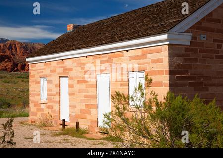 Orson Adams House, Red Cliffs National conservation Area, Utah Banque D'Images