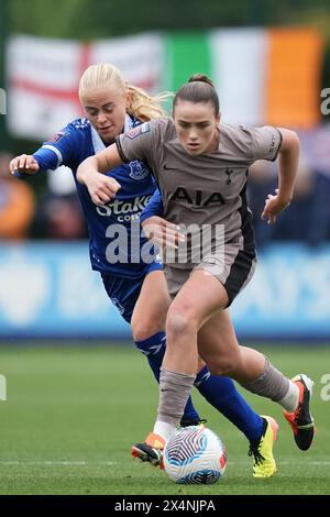 Everton FC v Spurs FC Barclays Womens Super League WALTON HALL PARK STADIUM, ANGLETERRE - 4 mai 2024 Grace Clinton des Spurs pendant le match de Super League féminine Barclays entre Everton FC et Spurs FC au Walton Hall Park Stadium le 28 avril 2024 à Liverpool Angleterre. (Photo Alan Edwards) Banque D'Images