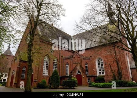 Église Saint-Georges protestante réformée dans la petite ville de Weener, district de Leer, Rheiderland, Frise orientale, basse-Saxe, Allemagne Banque D'Images