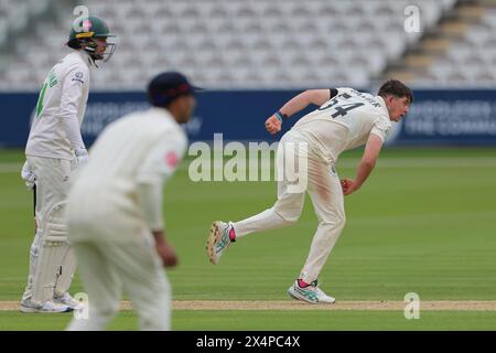 Londres. 4 mai 2024. Action lors de la deuxième journée du County Championship Division Two match entre le Middlesex et le Leicestershire au Lord’s Cricket Ground. Crédit : Matthew Starling / Alamy Live News Banque D'Images