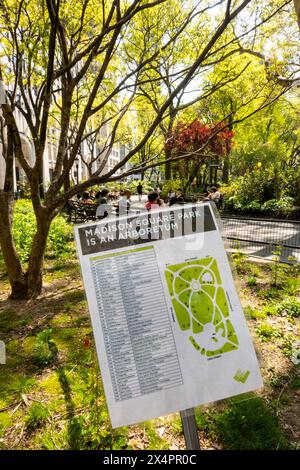 Le printemps est magnifique à Madison Square Park, NYC, USA, 2024 Banque D'Images