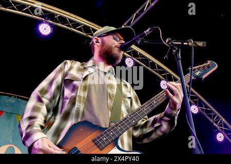 Preston Park, Brighton, ville de Brighton et Hove, East Sussex, Royaume-Uni. Scouting for Girls jouant au Brighton Foodies Festival 2024, Preston Park, Brighton. 4 mai 2024. David Smith Alamy Banque D'Images