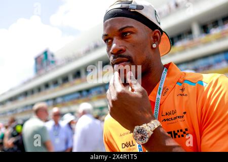 Jimmy Butler de Miami Heath lors du Grand Prix de formule 1 Crypto.com de Miami 2024, 6e manche du Championnat du monde de formule 1 2024 du 3 au 5 mai 2024 sur l'Autodrome international de Miami, à Miami, États-Unis d'Amérique Banque D'Images