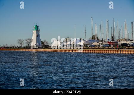 Phare de Port Dalhousie East Pier à St Catharines Ontario Canada Banque D'Images