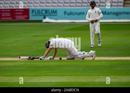 LONDRES, ROYAUME-UNI. 04 mai, 24. Olly Cox du Leicestershire lors du deuxième jour du Vitality County Championship Middlesex v Leicestershire au Lord's Cricket Ground le samedi 4 mai 2024 à LONDRES EN ANGLETERRE. Crédit : Taka Wu/Alamy Live News Banque D'Images