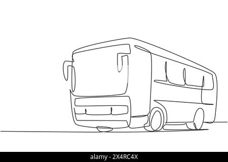 En continu, les autobus express à une ligne desservent les voyages interurbains entre les provinces et peuvent également être utilisés par les touristes. Véhicule public. Si Illustration de Vecteur