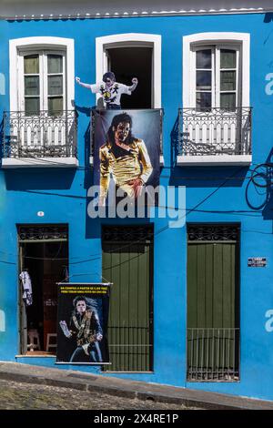 Casa do Michael, emplacement du clip vidéo 'They Don't Care About US' de Michael Jackson, sur la place Largo do Pelourinho, quartier Pelourinho, S. Banque D'Images