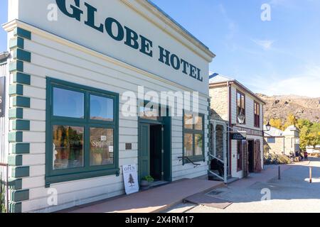 Boutiques historiques, Cromwell Heritage Precinct, Melmore Terrace, Cromwell (Tirau), Central Otago, Otago, Nouvelle-Zélande Banque D'Images