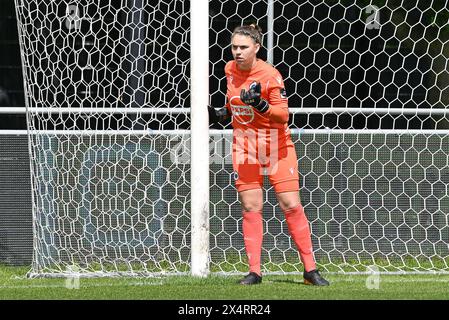 Gand, Belgique. 04 mai 2024. La gardienne de but Jorijn Covent (87 ans) du Club YLA photographiée lors d'un match de football féminin entre AA Gent Ladies et Club YLA le 7ème jour de match dans le match 1 de la saison 2023 - 2024 de la Super League belge Lotto Womens, le samedi 4 mai 2024 à Gent, BELGIQUE . Crédit : Sportpix/Alamy Live News Banque D'Images