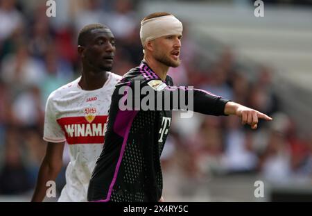 STUTTGART, ALLEMAGNE - 04 MAI : Eric Dier, blessé, du Bayern Munich, regarde le match de Bundesliga entre le VfB Stuttgart et le FC Bayern München au MHPArena le 04 mai 2024 à Stuttgart, Allemagne. © diebilderwelt / Alamy Stock Banque D'Images