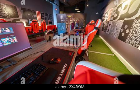 Espace interactif pour les fans au Philips Stadion - l'arène officielle du FC PSV Eindhoven Banque D'Images