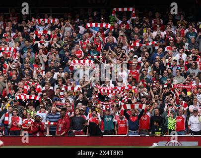 Londres, Royaume-Uni. 04 mai 2024. Les fans d'Arsenal lors du match Arsenal contre AFC Bournemouth EPL, à l'Emirates Stadium, Londres, Royaume-Uni, le 4 mai 2024. Crédit : Paul Marriott/Alamy Live News Banque D'Images