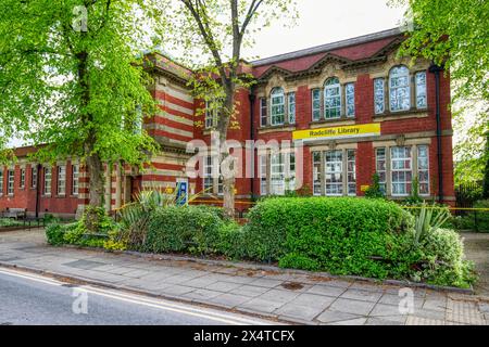 Old Radcliffe Library, Radcliffe, Lancashire, Angleterre, Royaume-Uni Banque D'Images