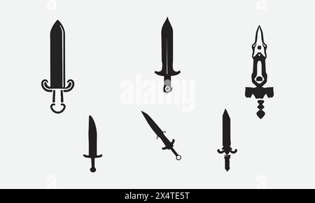 Illustration Sword Icon Design EPS 10 et JPG Illustration de Vecteur