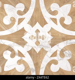 Décor géométrique sans couture en bois, marbre, béton, ciment et pierre Banque D'Images