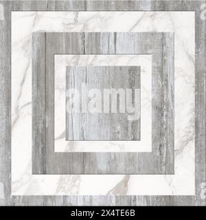 Décor géométrique sans couture en bois, marbre, béton, ciment et pierre Banque D'Images