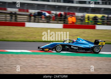 Yuhao FU 99 Virtuosi Racing Race 1 Donington à Donington Park, Derby, Angleterre le 27 avril 2024. Photo de Chris Williams. Utilisation éditoriale uniquement, licence Banque D'Images