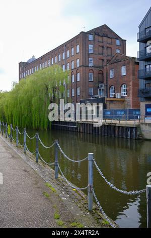 St James Mill au bord de la rivière Wensum à Norwich Banque D'Images