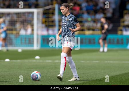 Joie Stadium, Manchester le dimanche 5 mai 2024. Steph Catley #7 d'Arsenal W.F.C. lors de l'échauffement avant-match lors du match de Super League féminine de la FA entre Manchester City et Arsenal au joie Stadium de Manchester le dimanche 5 mai 2024. (Photo : Mike Morese | mi News) crédit : MI News & Sport /Alamy Live News Banque D'Images