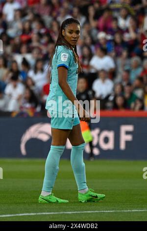 Grenade, Grenade, Espagne. 4 mai 2024. Salma Paralluelo du FC Barcelona Femenino lors du match de Liga F entre Granada CF Femenino - FC Barcelona Femenino au Nuevo Los CÃrmenes Stadium le 04 mai 2024 à Grenade, Espagne. (Crédit image : © José M Baldomero/Pacific Press via ZUMA Press Wire) USAGE ÉDITORIAL SEULEMENT! Non destiné à UN USAGE commercial ! Banque D'Images