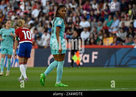 Grenade, Grenade, Espagne. 4 mai 2024. Salma Paralluelo du FC Barcelona Femenino lors du match de Liga F entre Granada CF Femenino - FC Barcelona Femenino au Nuevo Los CÃrmenes Stadium le 04 mai 2024 à Grenade, Espagne. (Crédit image : © José M Baldomero/Pacific Press via ZUMA Press Wire) USAGE ÉDITORIAL SEULEMENT! Non destiné à UN USAGE commercial ! Banque D'Images